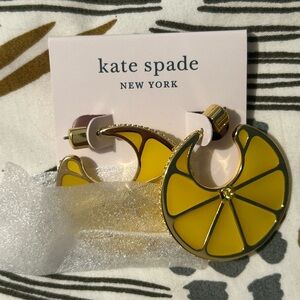 Kate Spade tutti-fruity lemon slice hoop earrings